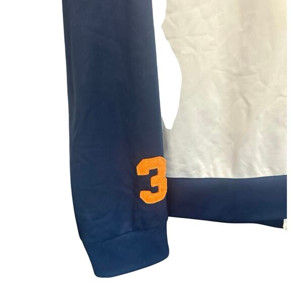 Hollister Vintage Y2K Men’s Zip Up White And Navy Blue 1922 Zip Up Track Jacket - Picture 6 of 8